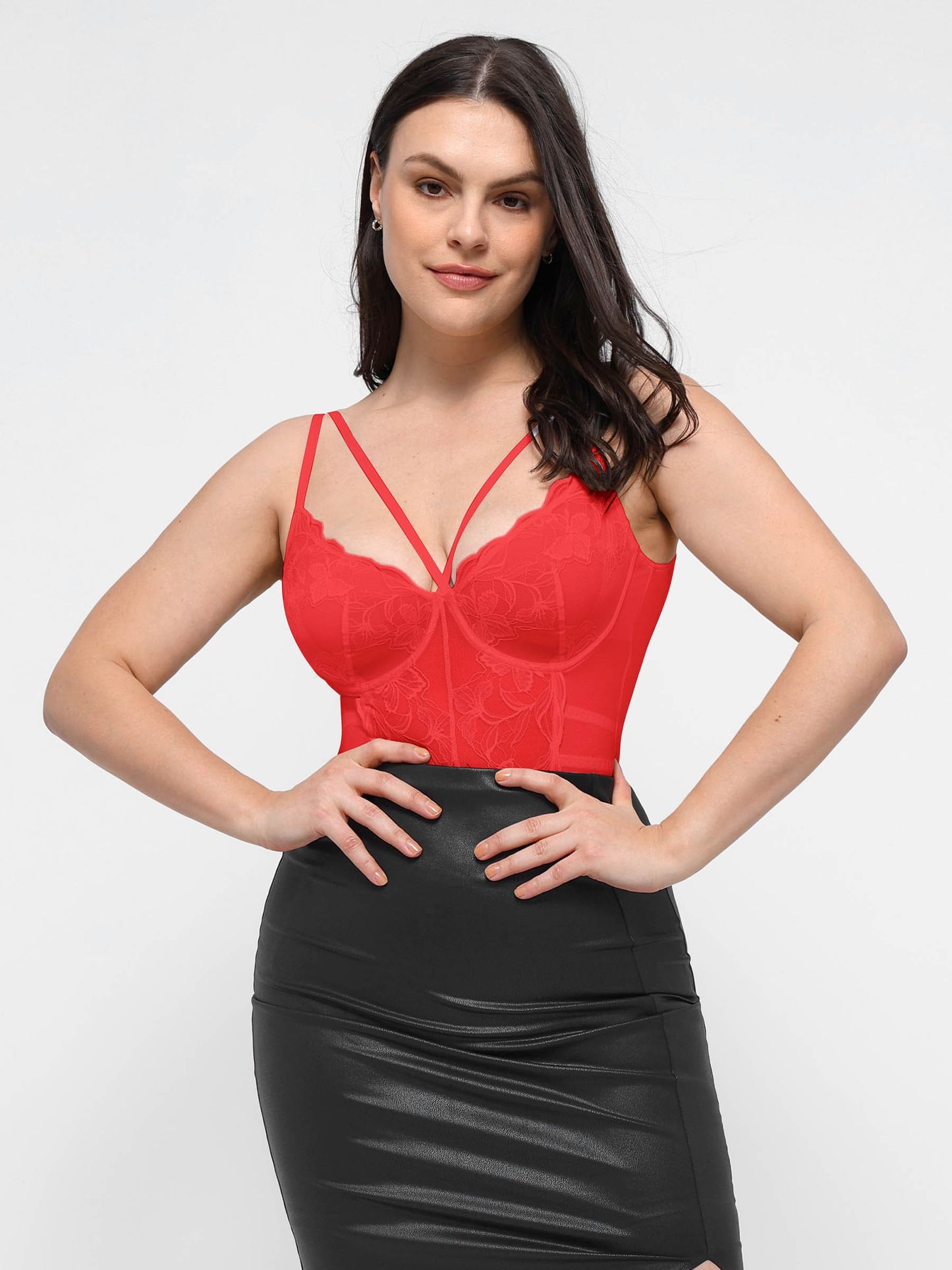 MyCurve Lace Smooth Thong Shaping Bodysuit