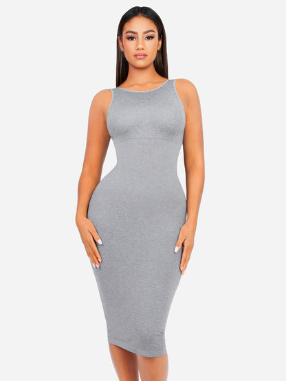 MyCurve Seamless Eco-Friendly Large U-Back Shaper Dress with Built-In Bra