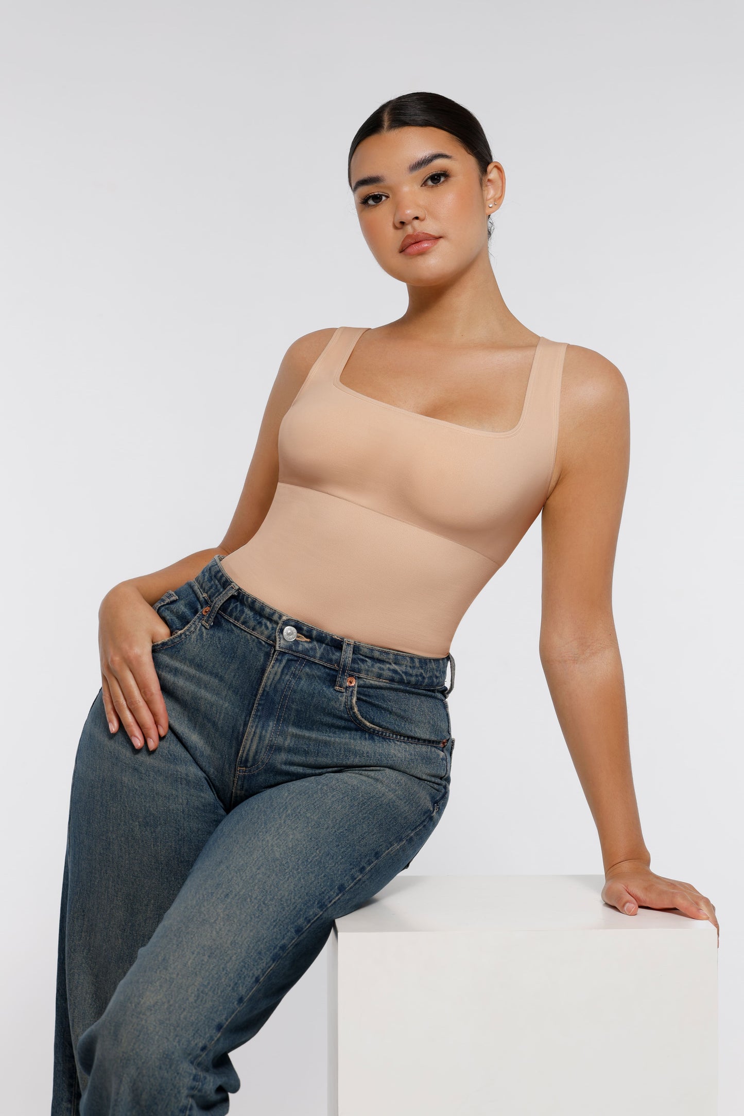 MyCurve Seamless Shapewear Thong Bodysuit