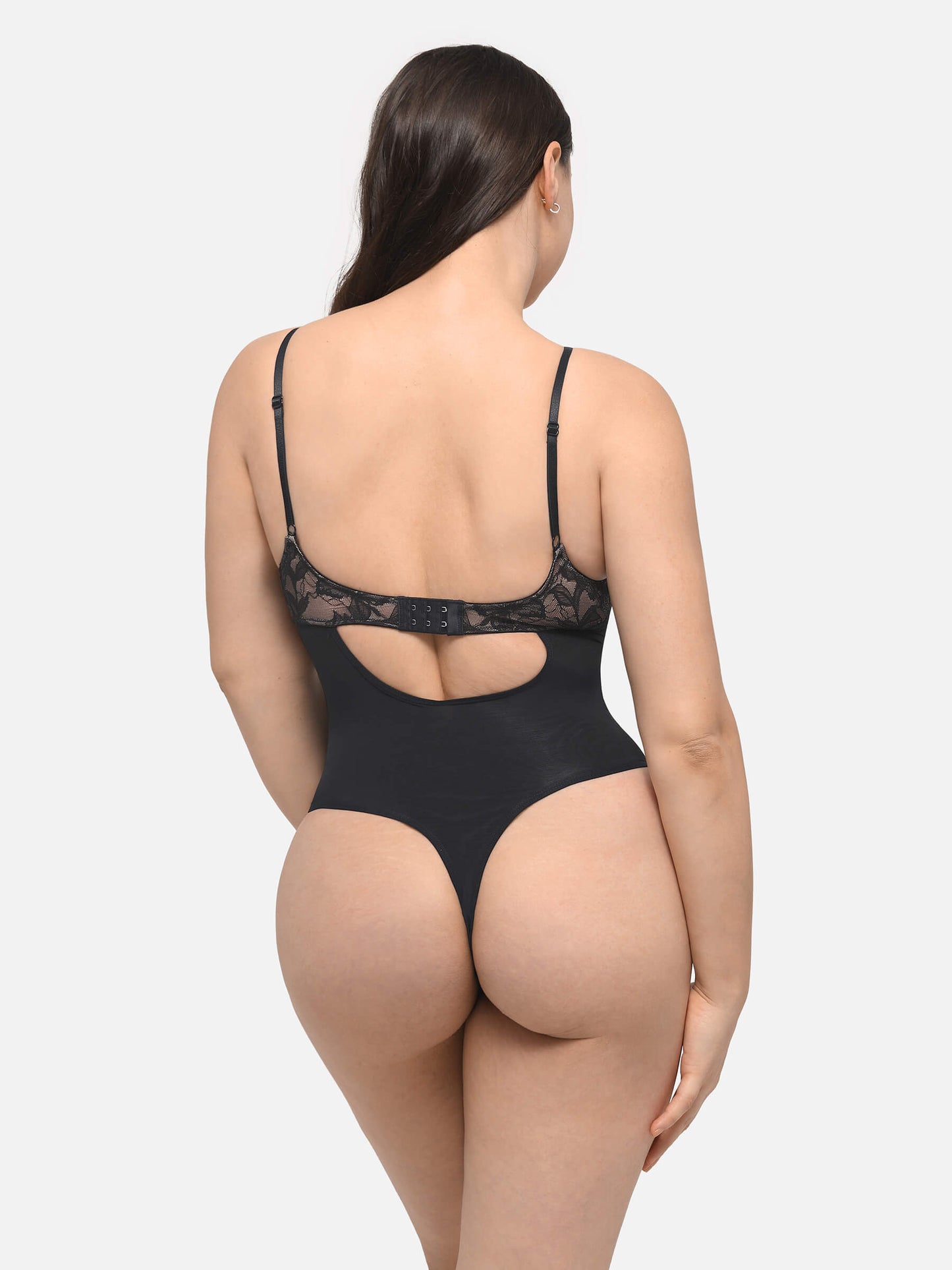 MyCurve Lace Shapewear Thong Shaping Bodysuit