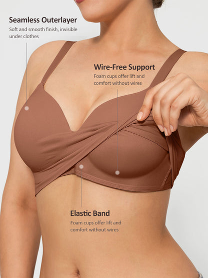 MyCurve Wireless Push-Up Seamless Full Coverage Bra Bundle