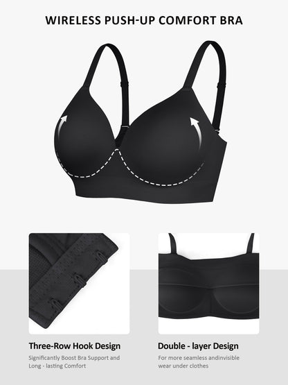 MyCurve 1 V Neck Shaping Bodysuit + 1 Push-Up Seamless Bra