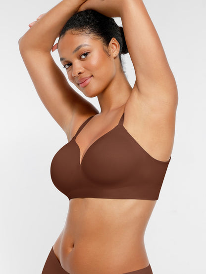 MyCurve Wireless Seamless Push-Up V-neck Bra
