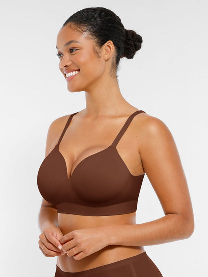 MyCurve Wireless Seamless Push-Up V-neck Bra