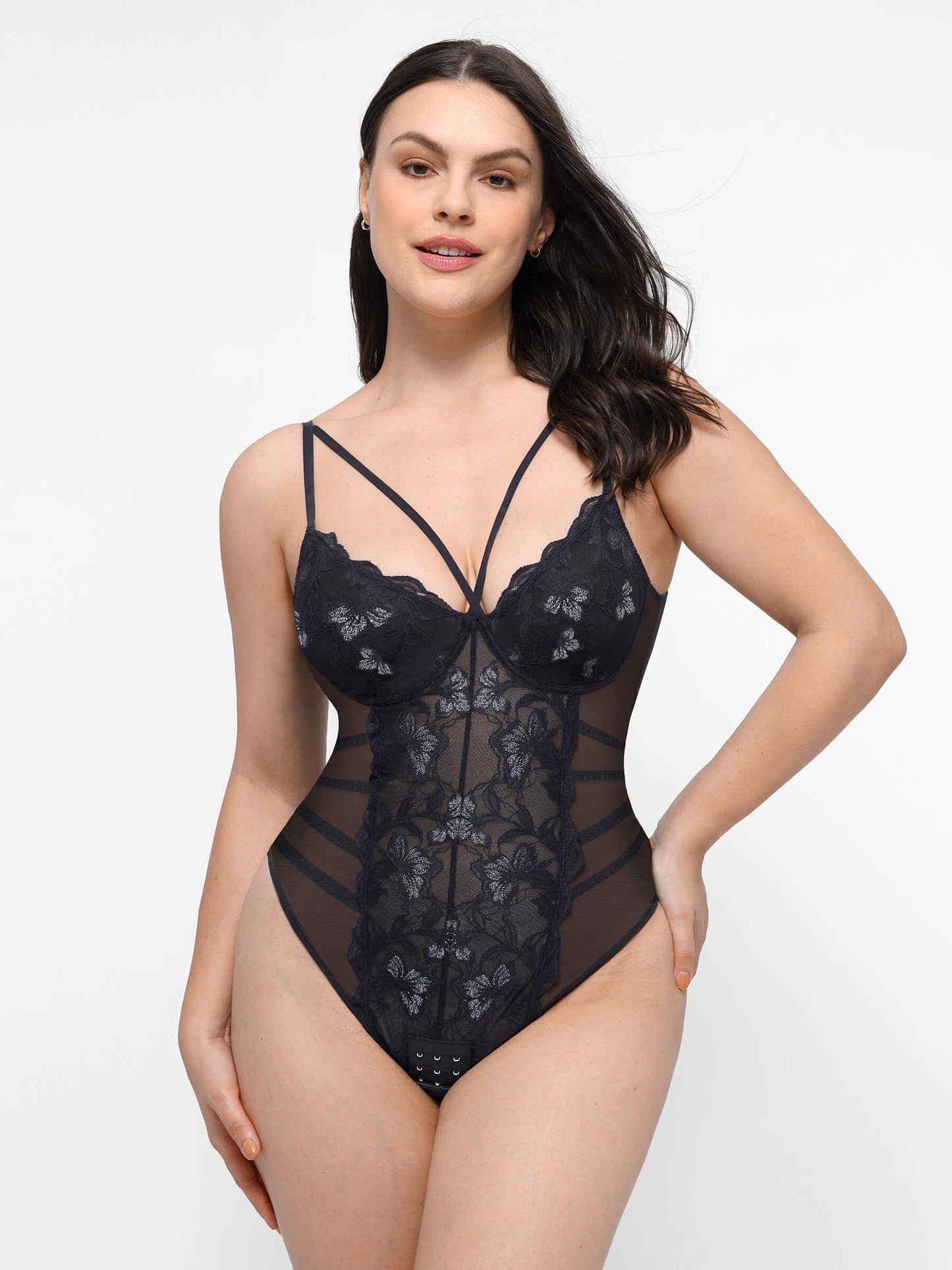 MyCurve Lace Smooth Thong Shaping Bodysuit