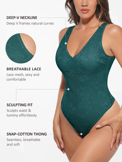 MyCurve Seamless Lightweight Lace Bodysuit