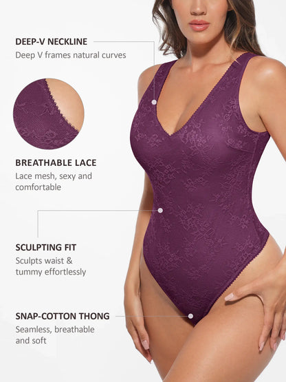 MyCurve Seamless Lightweight Lace Bodysuit