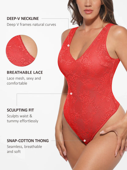 MyCurve Seamless Lightweight Lace Bodysuit