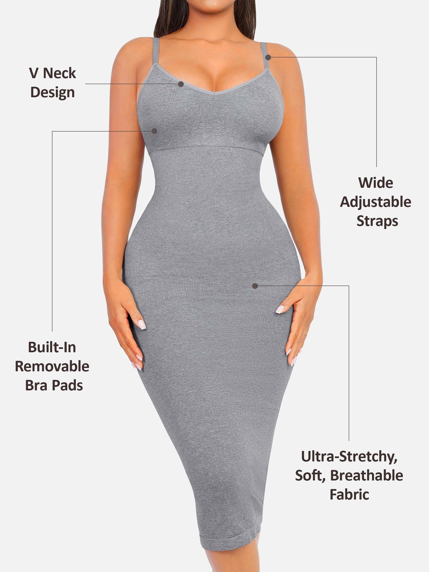 MyCurve Seamless Midi Body Shaper Dress