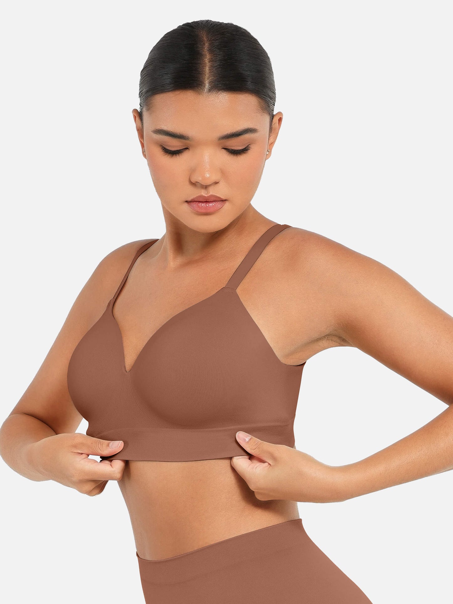 MyCurve 1 V Neck Shaping Bodysuit + 1 Push-Up Seamless Bra