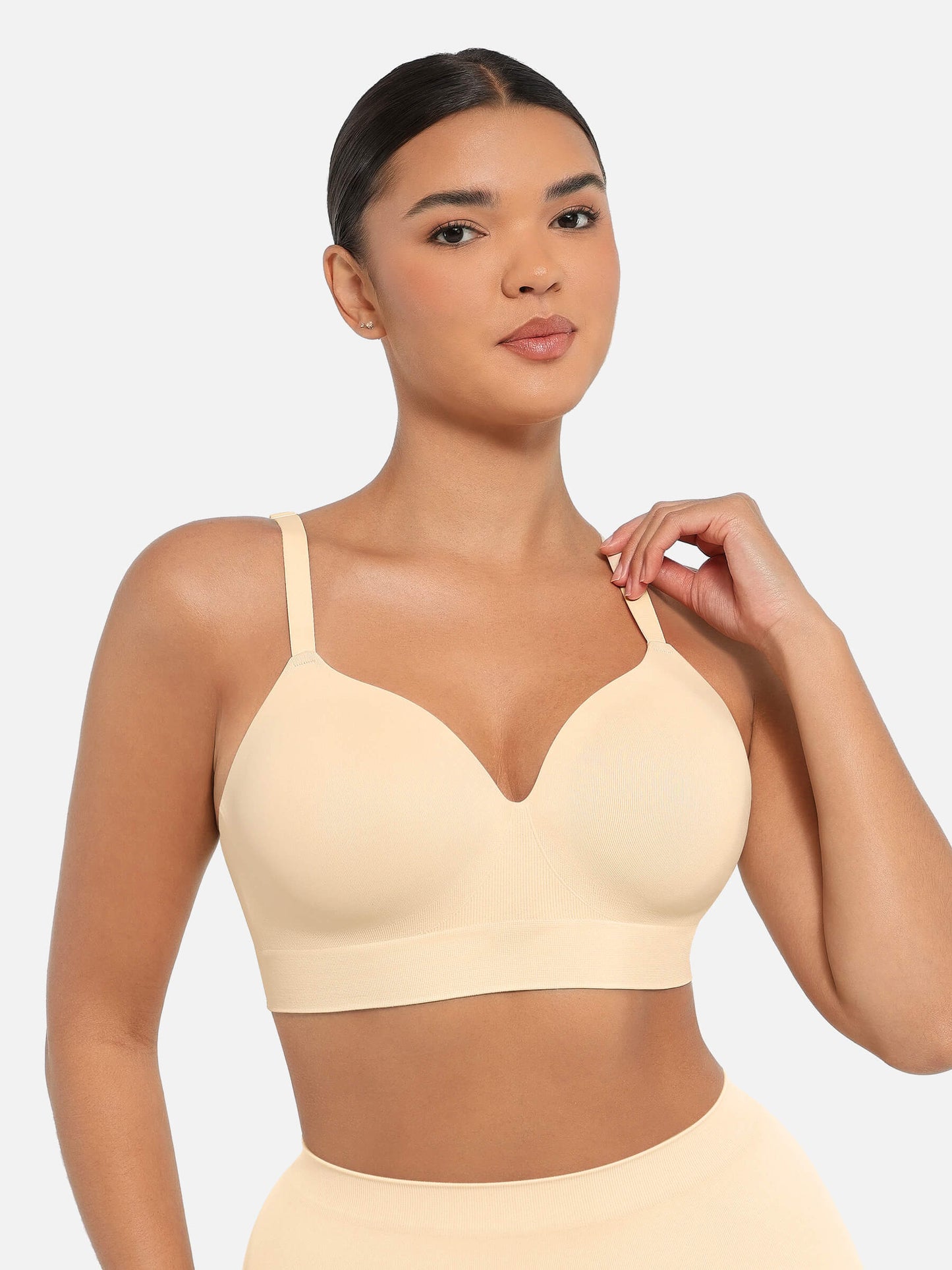 MyCurve 1 V Neck Shaping Bodysuit + 1 Push-Up Seamless Bra