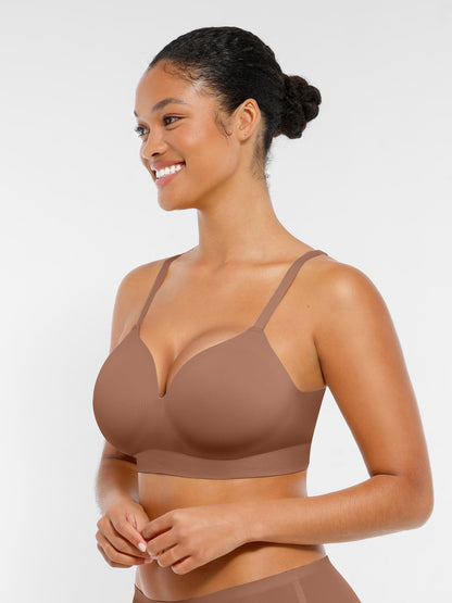 MyCurve Wireless Seamless Push-Up V-neck Bra