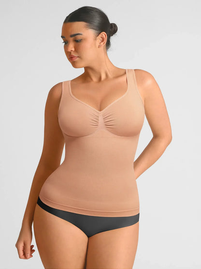 MyCurve Bust Support Waist and Abdomen Control Shape  Wide Straps Tank Top