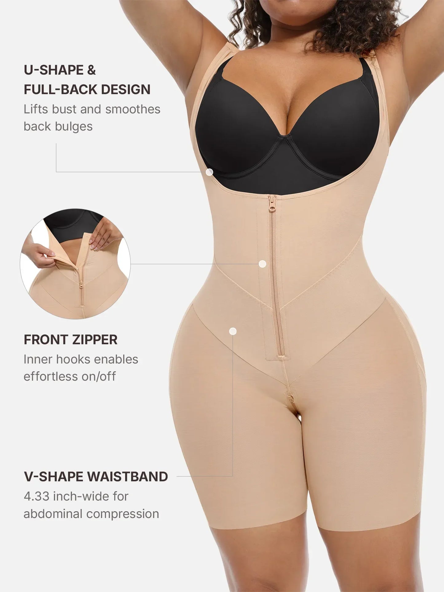 MyCurve U-Shaped Faja Tummy Control Butt Lift Bodysuit